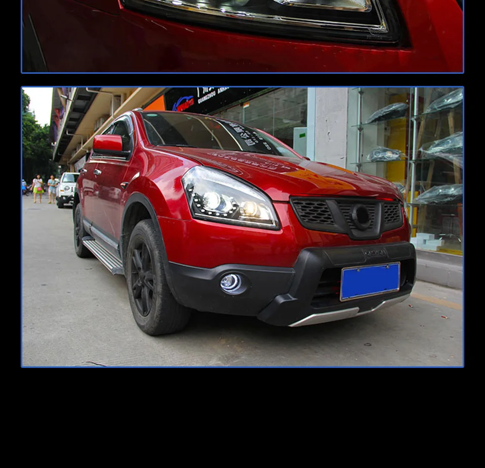 АКД Тюнинг автомобилей головной светильник для Nissan Qashqai 2008- головной светильник светодиодный DRL Hid Bi Xenon луч сигнальный светильник ангельские глазки