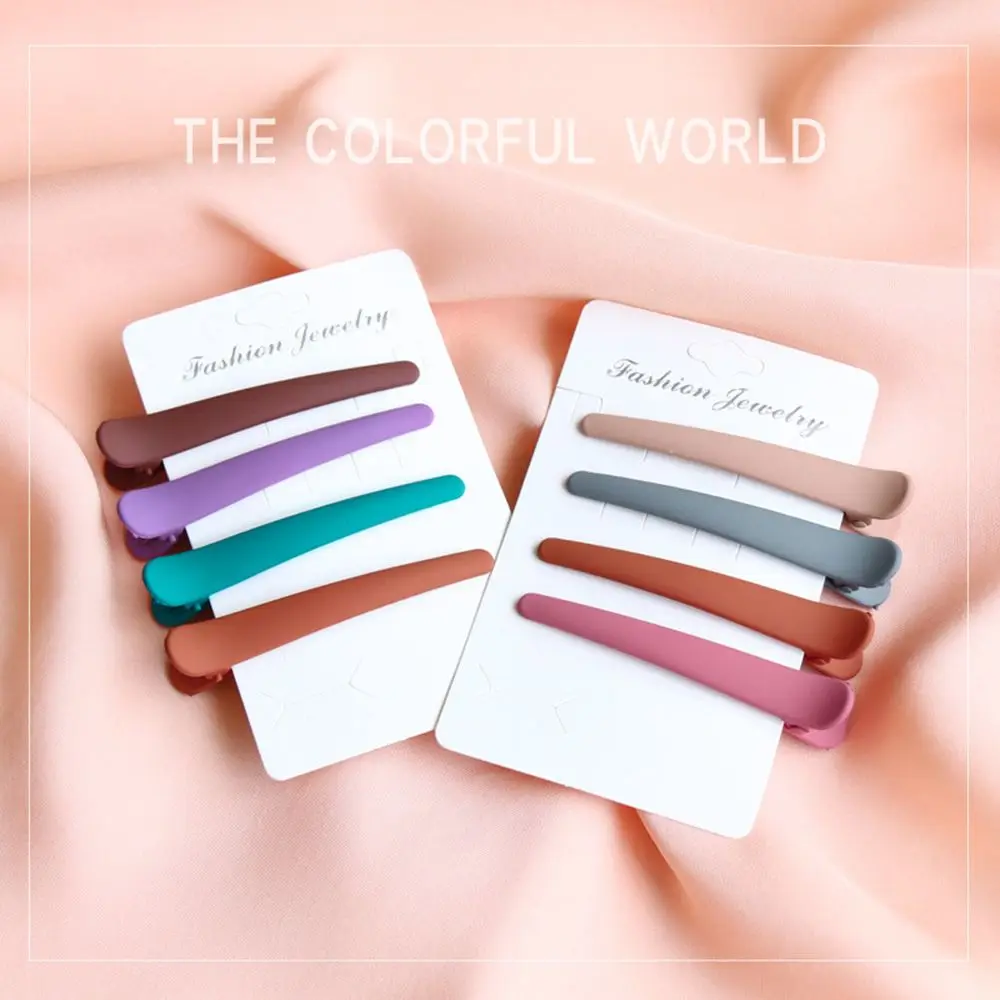 

2019 New Matte Color Temperament Hair Clip Duckbill Clip Hairdressing Tip Clip Diy Women Hairpin Accessories Hair Styling Tool