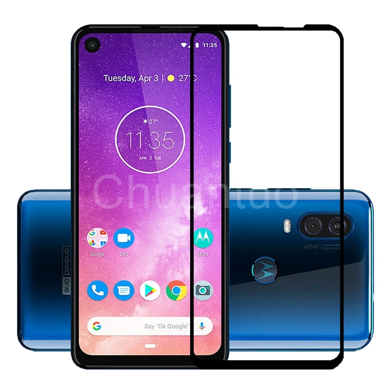 2.5D 9H Премиум Закаленное стекло для Motorola One Vision полное покрытие экрана Защитная