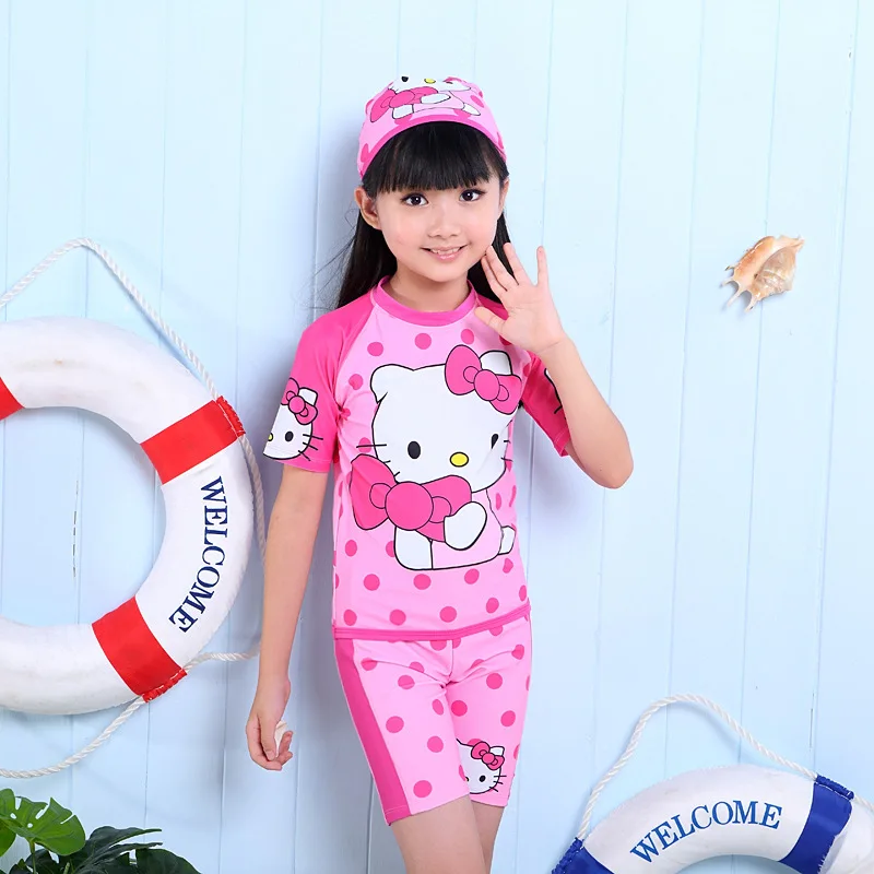Hello Kitty Swim Suit Baby Girl White/Red Swimming Costume Beachwear Clothing Swimwear Baby