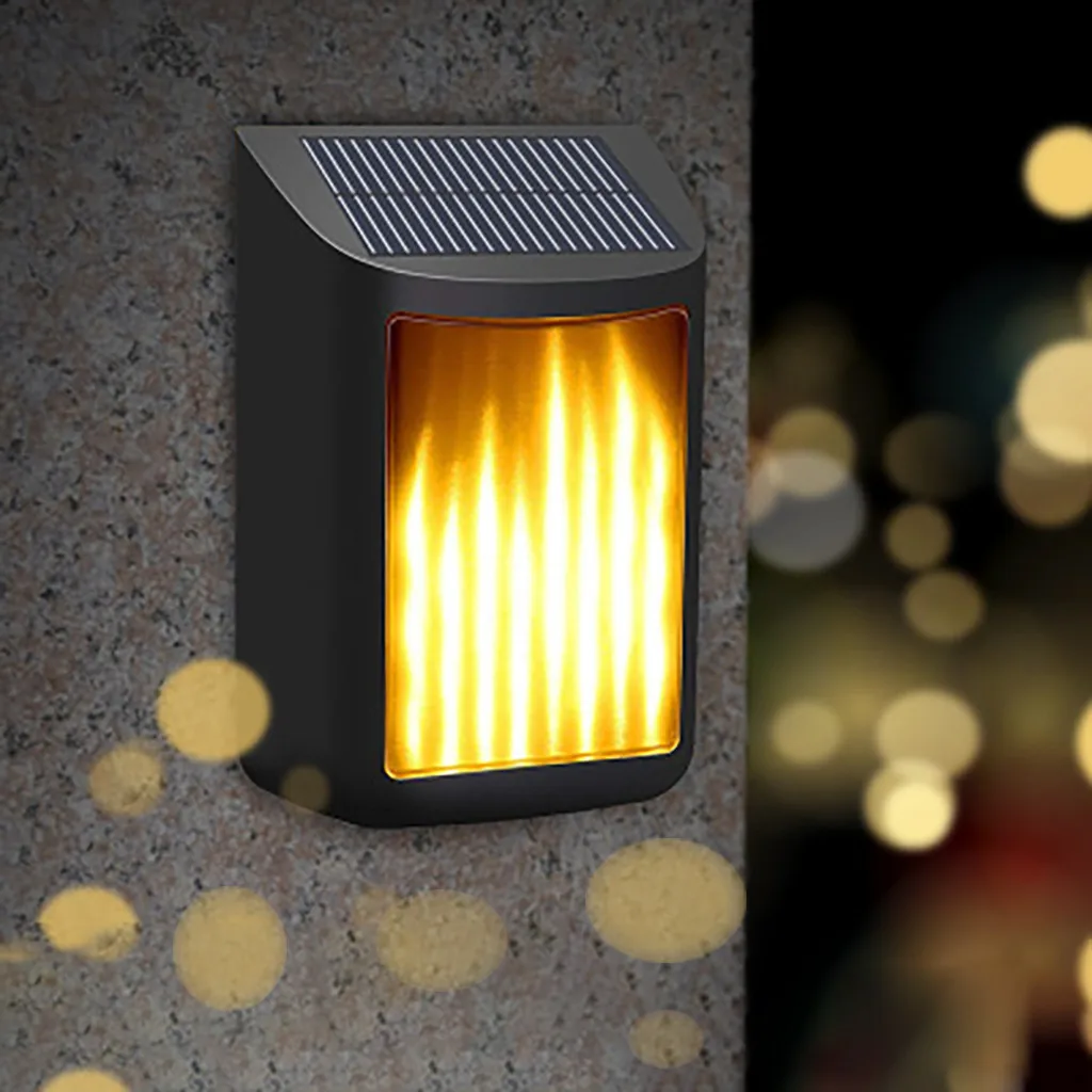 

New Outdoor Wall Lamp IP65 Flickering Solar Lights Wall Light Built-in Night Sensor 40 LED Outside Modern Outdoor Lighting 43