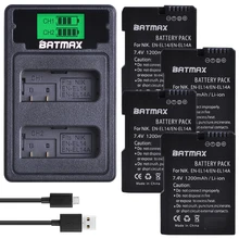 4 pièces EN-EL14 ENEL14 EN EL14 Batterie + LCD USB Chargeur avec Port De Type C pour Nikon D5200 D3100 D3200 D5100 P7000 P7100 MH-24