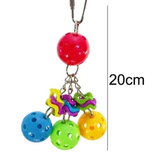 

Play hanging toy pet cage decoration 1 colorful ball parrot bites and climbs