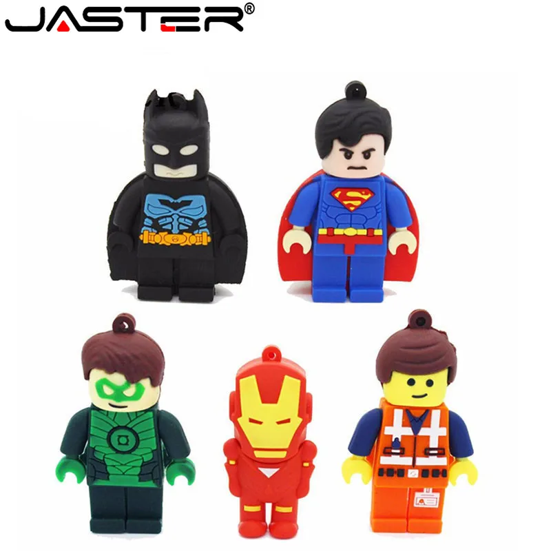 

JASTER Genuine batman USB Flash Drive cartoon super hero iron man memory stick pen drive pendrive 8GB 16GB 32GB emmet u disk