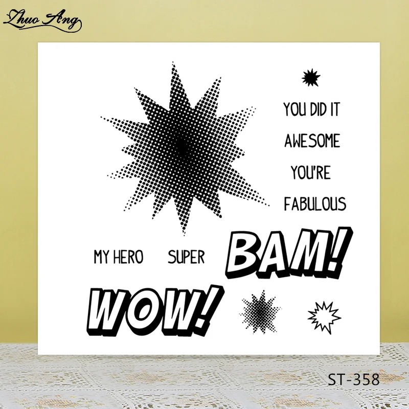 

WOW/BAM Transparent Silicone Stamp/Seal for DIY Scrapbooking/Photo Album Decorative Card Making Clear Stamps Supplies