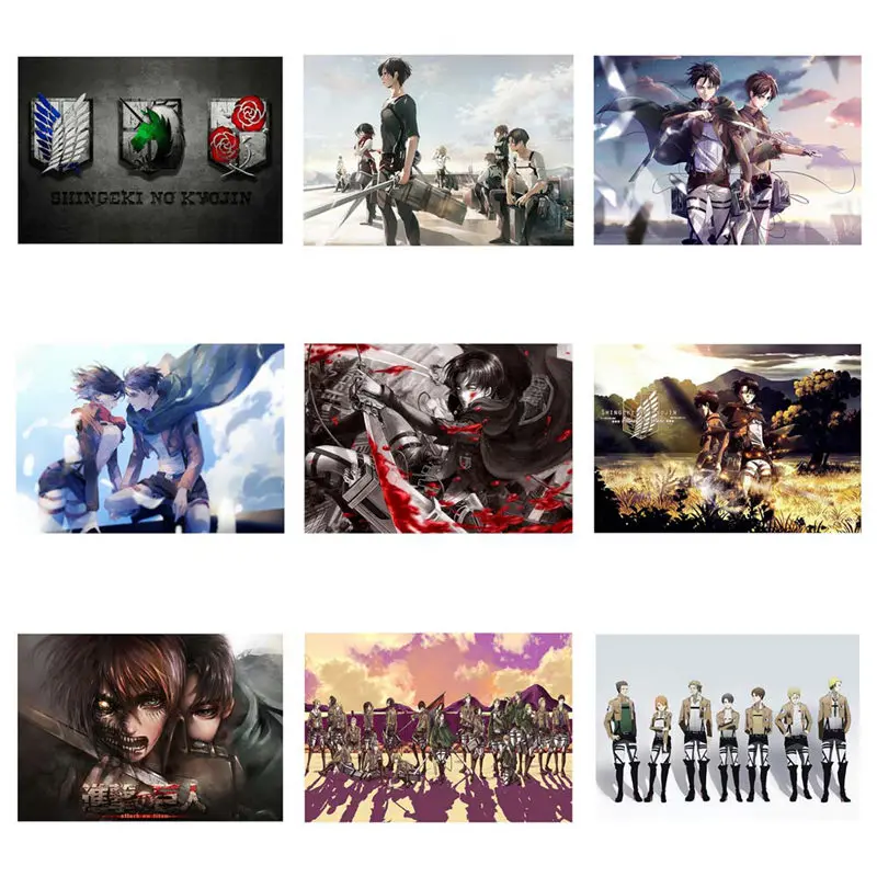 

Attack On Style Japanese Cartoon Comic Kraft Paper Wall Stickers Bar Poster Retro Decorative Painting 42*30cm