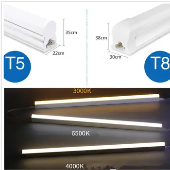 

Litake 110V 48 LEDs 60cm LED Tube T5 Integrated Light LED Fluorescent Tube Wall Lamp