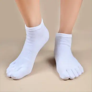 

New Men's Cotton Five Finger Toe Socks Deportes No Show Pure Color socks Finger Meias Polyester Sock Elasticity Sock