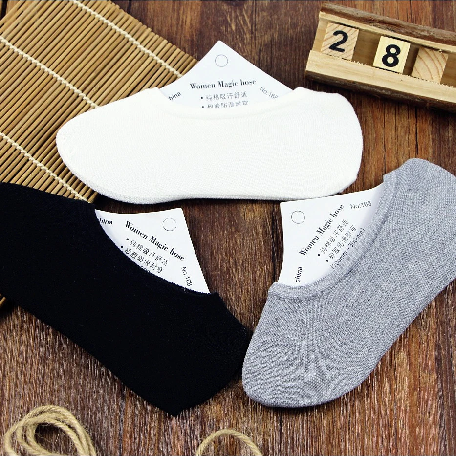 

5 Pair Non-slip Anti-off Men's Socks Classical Cotton Casual Summer Autumn Style 3 Color Casual Breathable Sock Free Shipping