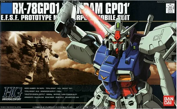 

HGUC 1/144 013 Gundam RX-78 GP01 high to try to make a number of machine