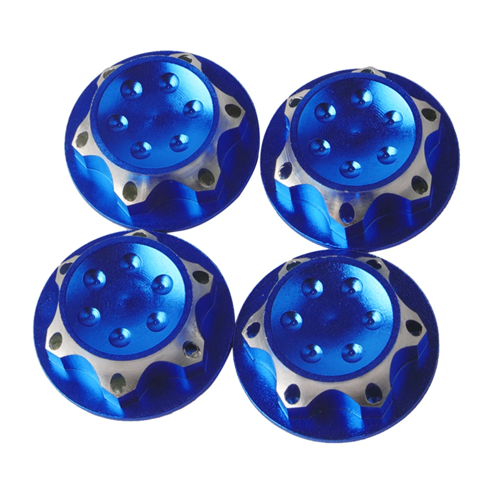 

4 Pcs Wheel Hub Model Model Car Antiskid Antidust Buggy Cover Nut Hex For RC 1:8 Aluminium