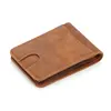 GENODERN Slim Wallets for Men Crazy Horse Cow Leather Short Mini Men Wallet Thin Male Purse ► Photo 2/6