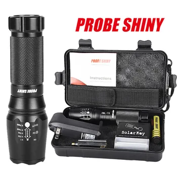 

G700 X800 LED Zoom Military Grade Tactical Flashlight Battery Adjustable focus 5-modes Zoomable 18650 Battery US Charger 2018