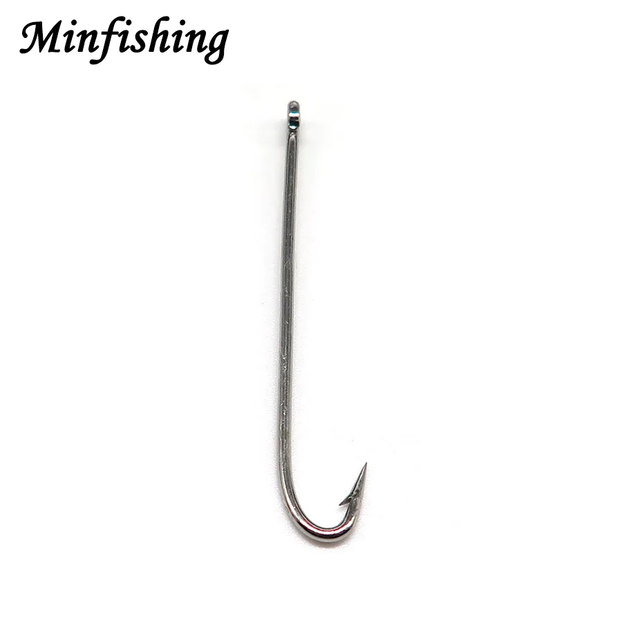 Minfishing 100 шт. рыболовные крючки для угоря из высокоуглеродистой стали длинный