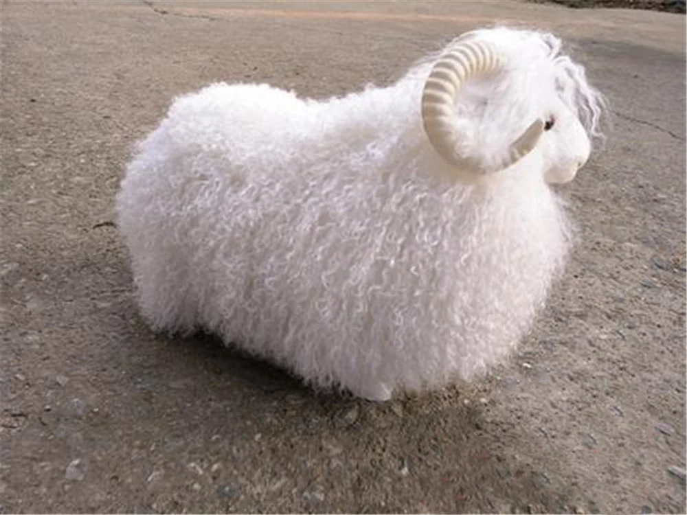 simulated white sheep plush toy realistic animals sheep doll kids gift home decoration 4