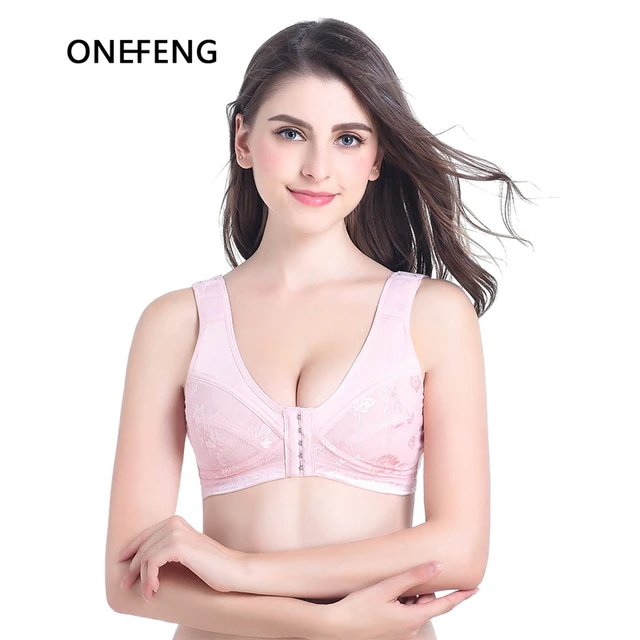 ONEFENG 6013 Hot Selling Breast Forms Mastectomy Bra Front Closure Designed  with Pockets for Breast Implants - AliExpress