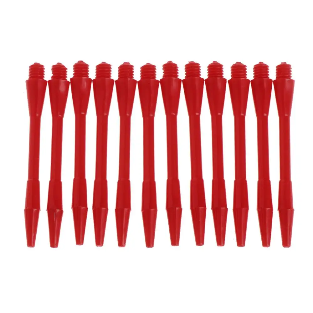 Red 12 шт. пластиковые нейлоновые винтовые Дротика, валы, шток, короткая Дротика s, сменные стержни 5 см - Цвет: Red