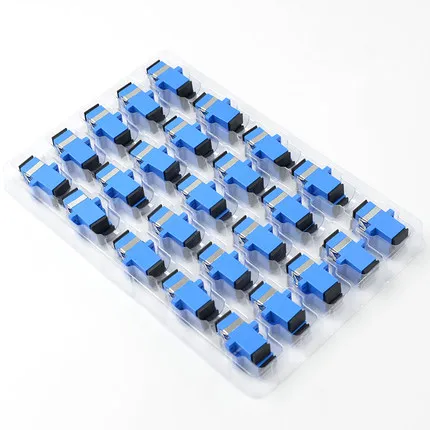 

100PCS/bag SC UPC Simplex Mode Fiber Optic Adapter UPC Optical Fiber Coupler SC-SC Fiber Flange PC Connector