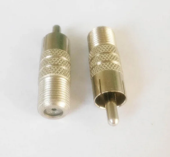 100pcs RCA Male Plug to F Type Video Coaxial Coax Jack Female Jack