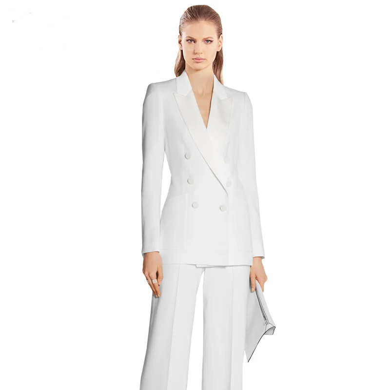 Women's white double breasted suit Clearance