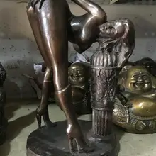 Huij 00103 старая эротическая Скульптура NuWoman Jordan de Сексуальная Бронзовая статуя