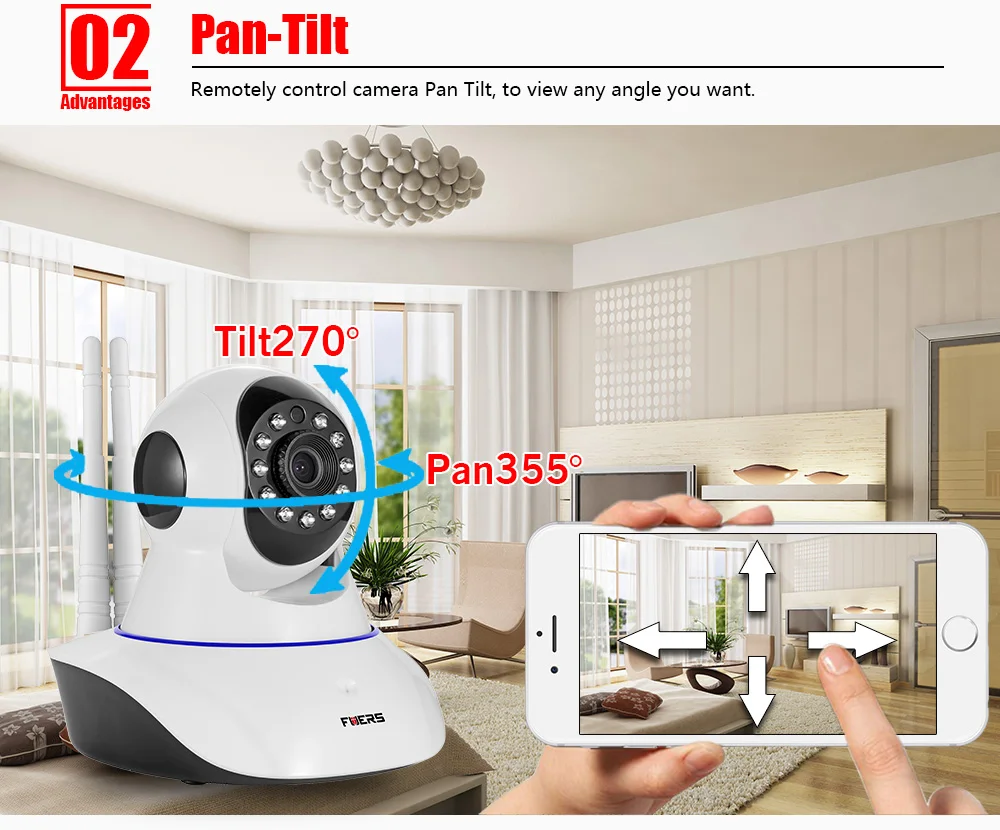 Fuers Wi-Fi камера IR Cut IP камера Pan/Tilt беспроводная камера видеонаблюдения 720 P HD 1MP CMOS домашний видеоняня для детей