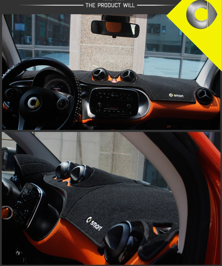 Smart Fortwo Forfour 453 Передняя приборная панель коврик от солнца центральная консоль защитный коврик Защита от солнца Антибликовая накладка форма автомобиля