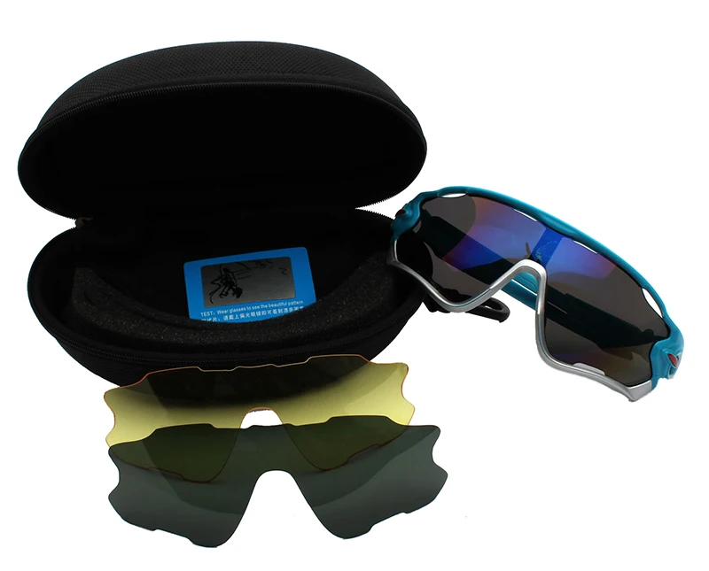 Polarized Cycling Sunglasses Mountain Bike Goggles 3 Lens Outdoor Sport Eyewear MTB Bicycle Riding Driving Gafas Ciclismo AC0173