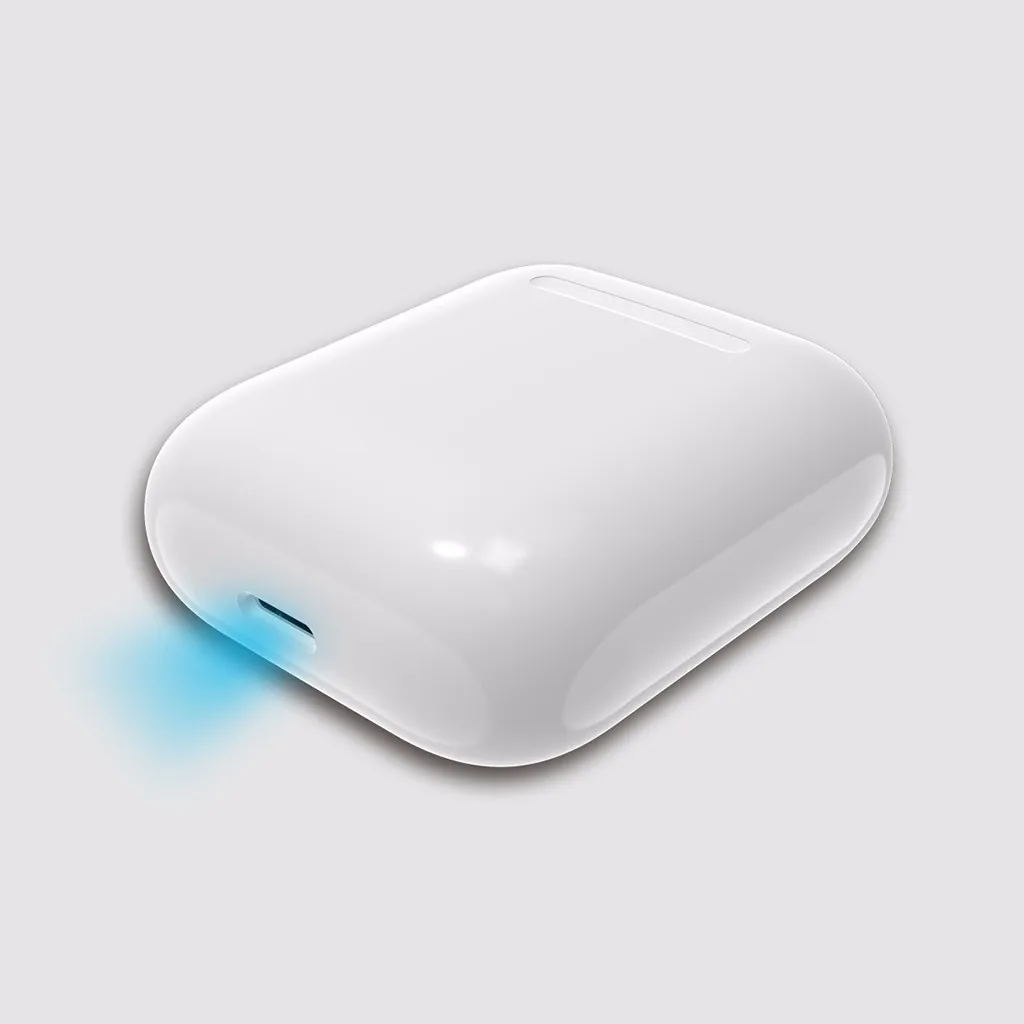 Для Apple Airpods QI Стандартный беспроводной зарядный чехол-приемник Беспроводное зарядное устройство 450 мАч Полная зарядка 5 раз Прямая