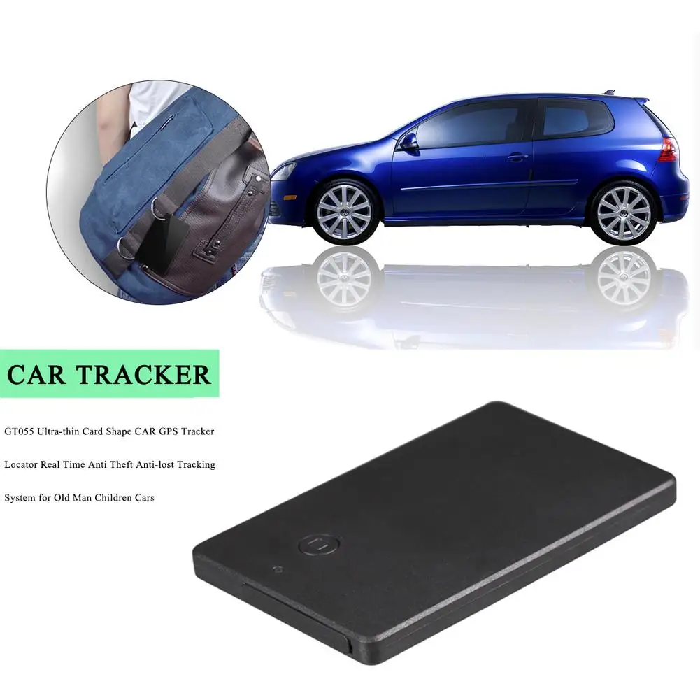 

GT055 Ultra-thin Card Shape CAR GPS Tracker Locator Real Time Anti Theft Anti-lost Tracking System for Old Man Children Cars