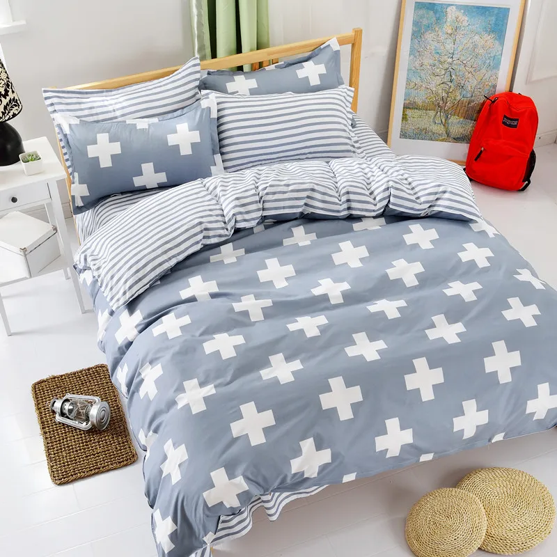 

AB Sides 100% Polyester Duvet Cover Print Bedding Cover For Adults Double Bed Home Textile XF649-15 (No Pillowcase)