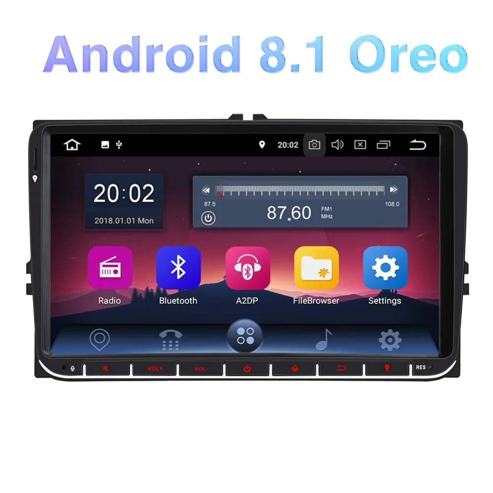 Pumpkin Android 8 1 2 Гб RAM Автомобильный мультимедийный плеер din 9 &quotавтомобильное радио