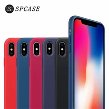 

SPCASE Glossy Silicon Phone Case For Apple iPhone X TPU Back Cover Bags For iPhone 8 Plus 7 Plus 6 Plus 6S Plus Capa