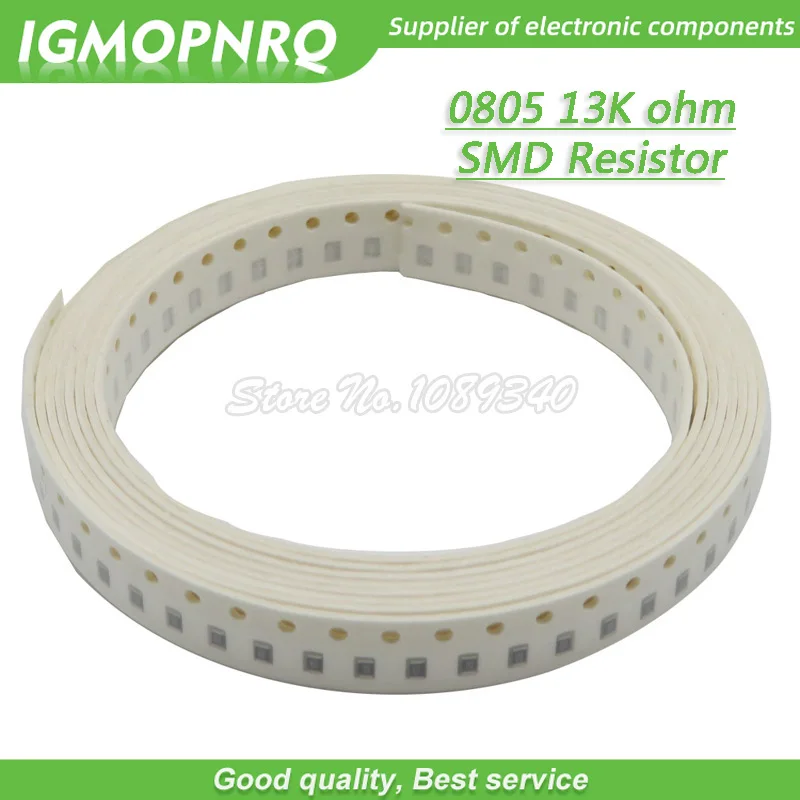 

300 шт., 0805 SMD резистор, 13 ком, чип резистор 1/8 Вт 13 ком 0805-13 к