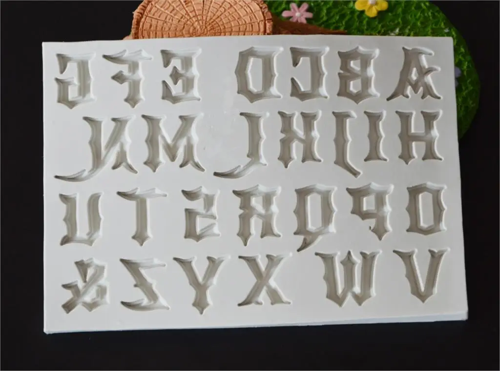 

New Arrival Uppercase Letters Alphabet Shaped 3d Silicone Cake Fondant Mold Cake Decoration Tools Soap Candle Moulds E916