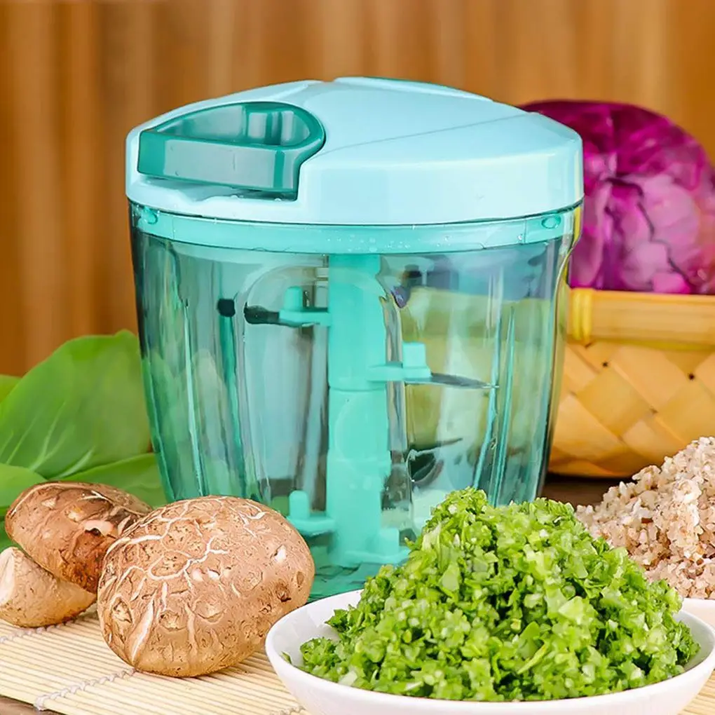 

Multifunction High Speedy Chopper Garlic Cutter Vegetable Fruit Twist Shredder Manual Meat Grinder Kitchen Tools
