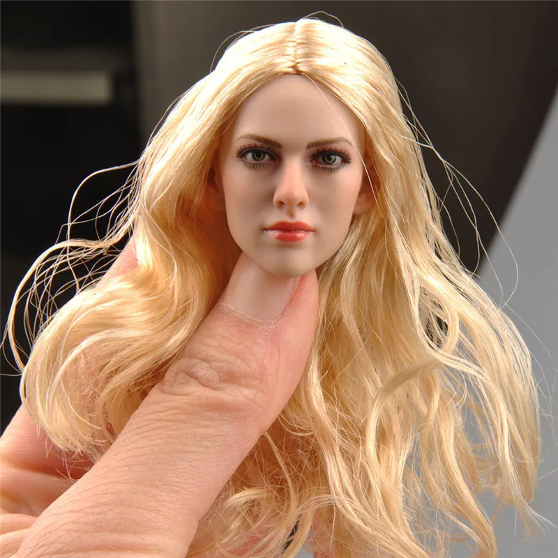 Pаспродажа 1 6 чешуя золотые волосы женская голова лепить Красота Девушка игры на голову для 12 дюймов HT PH фигурка