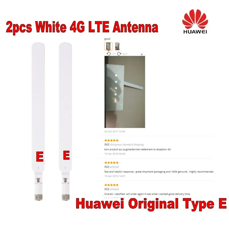 Для huawei Genuines 2 шт. B593 5dBi SMA Мужской 4G антенна для 4G LTE маршрутизатор B593 E5186 B315 B310 белый цвет Тип E