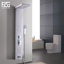 FLG Stainless Steel Rain Waterfall Shower Panel Modern Wall Mounted SPA Massage System Shower Column Kit with Jets Handshower 100 200l kit for distillation stainless steel column with copper bubble plates