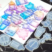 Уф смолы шейкер силиконовые формы кукла машина звезда волшебная палочка эскимо игровые ювелирные изделия стеклянный флакон-подвеска с наполнителем эпоксидной Конфета из смолы машина