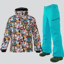 GSOU SNOW Мужской зимний теплый недорогой горнолыжный и сноубордический костюм,горнолыжный костюм мужской,лыжный костюм мужской,горные лыжи куртка и штаны