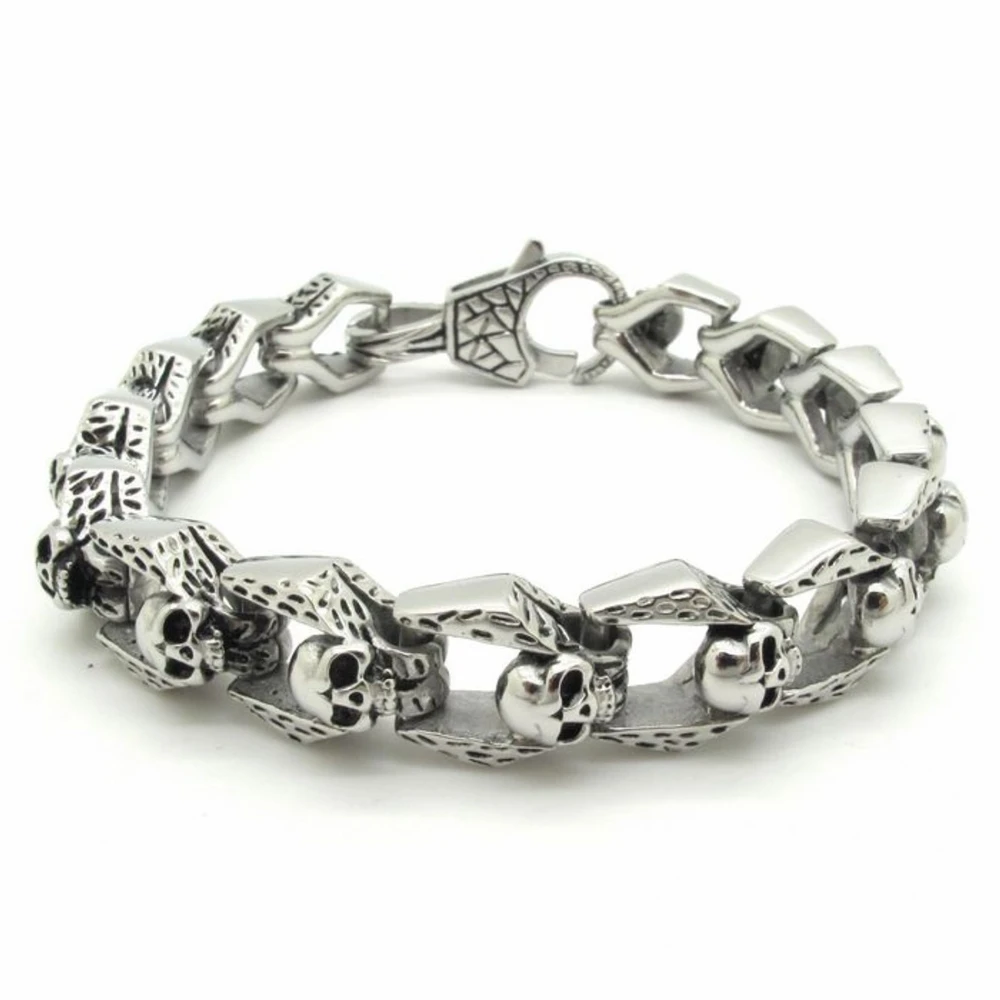 Aliexpress New Arrival Bracelet Men S Accessories Fashion New Arrival Bracelet Men S Accessories Fashion Stainless Steel Skull Punk Style Chain