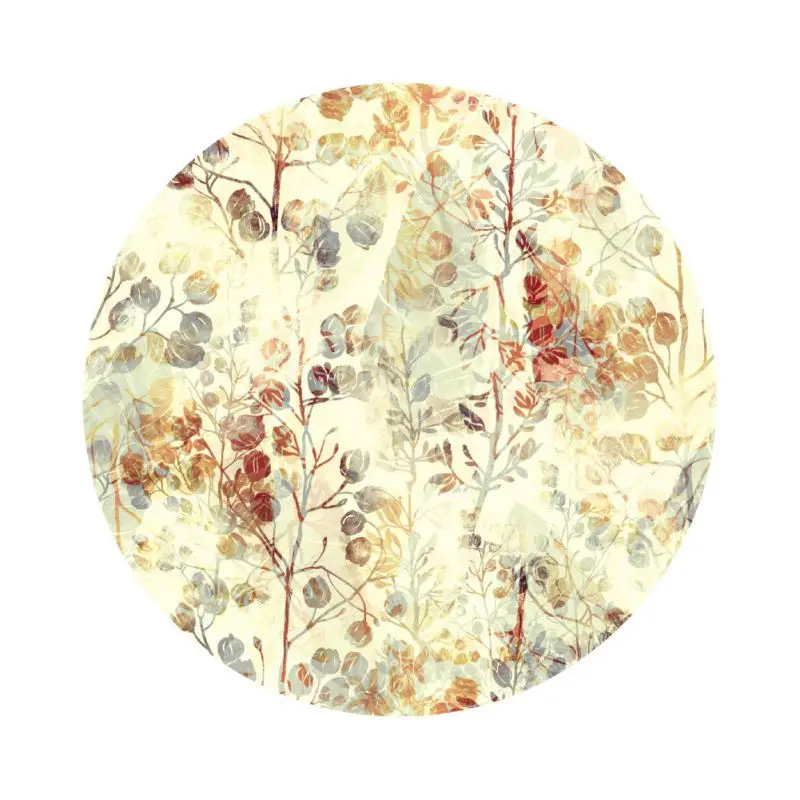 Round Printed Carpets For Living Room