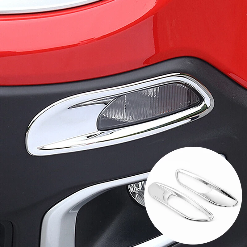 

ABS Chrome For Jeep Renegade 2015 2016 2017 Accessories Daytime running light Cover decorative frame Trim car styling 2pcs