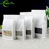 50pcs White Stand up Paper Window Packaging Bag Snack Cookie Tea Packaging Frosted Window Zipper Bag Gift Bags Bages ► Photo 1/6