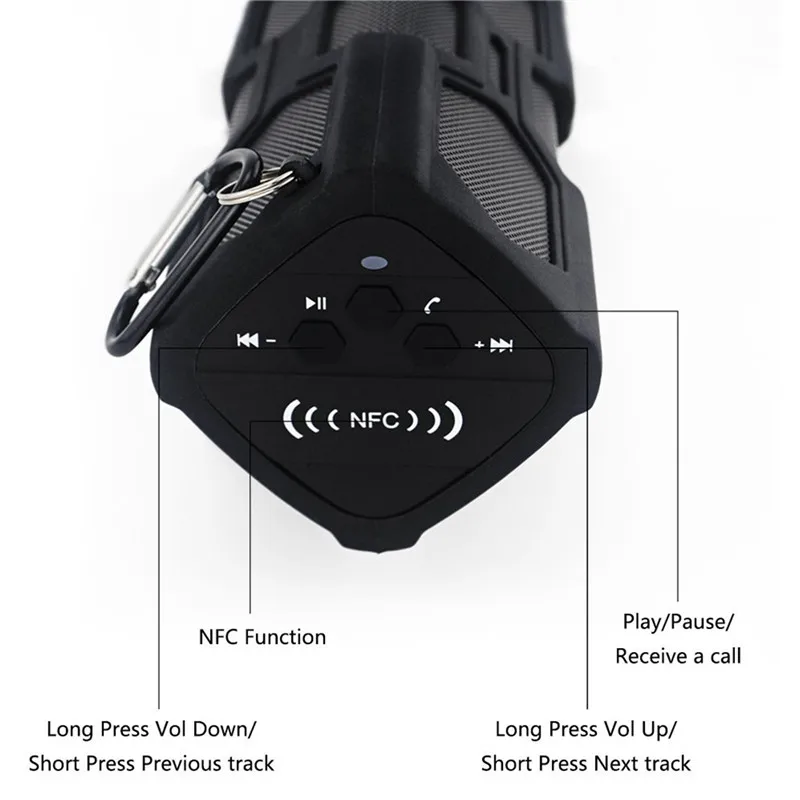 LEORY PT-390A водонепроницаемый беспроводной bluetooth динамик NFC TF sd-карта Поддержка Встроенный аккумулятор внешний аккумулятор портативный стерео динамик s