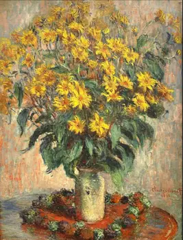 

High quality Oil painting Canvas Reproductions Jerusalem Artichokes (1880) By Claude Monet hand painted
