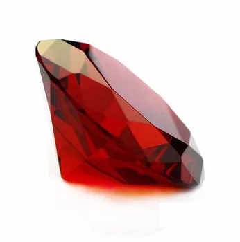 

50mm Red Quartz Crystal Glass Diamond Paperweight Crafts Home Decor Ornaments Birthday Wedding Gift Party Souvenir Gifts