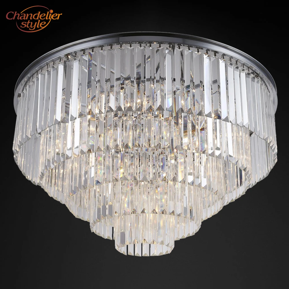 Modern Crystal Prism Chandelier Lighting Luxury Cristal Ceiling