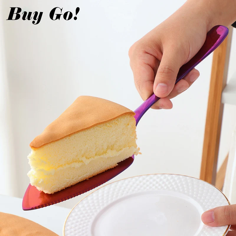2PCS Stainless Steel Cake Shovel Cutter Set Cheese Pizza Pie Pastry Spatulas with Server Golden Bread Knife Baking Cooking Tool
